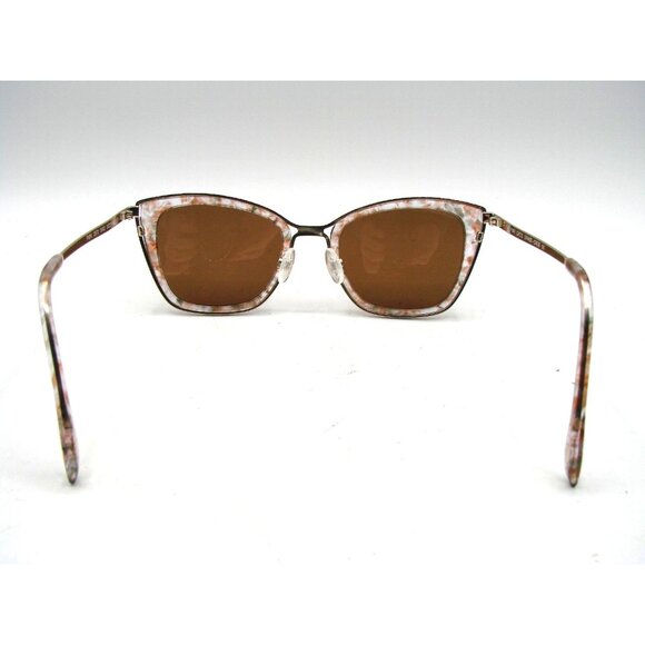 Fysh Sunglass Eyeglass Frames Only Pecan Kaleidoscope Gold #2072 Case 53-21-145 - Picture 4 of 13